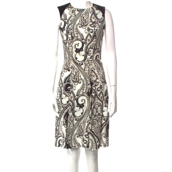 Etro Dresses & Skirts - Etro Milano Paisley Black and White Sleeveless Jersey Midi Dress SZ IT 4…